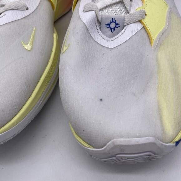Nike Kyrie Low 5 White Yellow Mesh Game Royal Basketball Shoes Size 18 - Picture 5 of 7